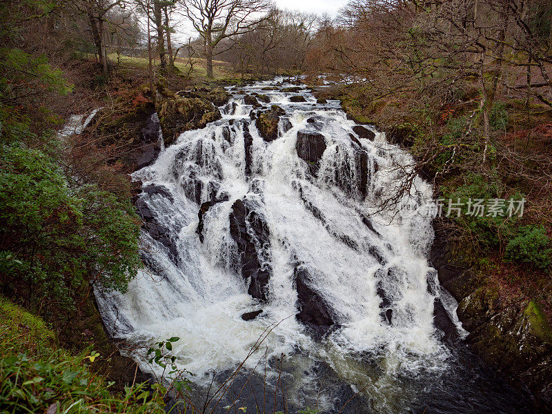 Swallow Falls，北威尔士，英国。